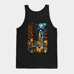 New York city streets in starry night style Tank Top